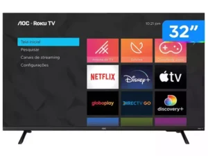 Smart TV 32 Polegadas com sistema operacional Roku OS